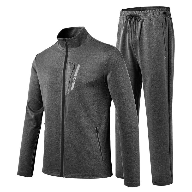 Mofiz Mens Tracksuit Jogging Warm up Full Zip Runningsweatsuit Comfortable Outfits Casual Athletic Pants Full Zip Jacket 2 Piece