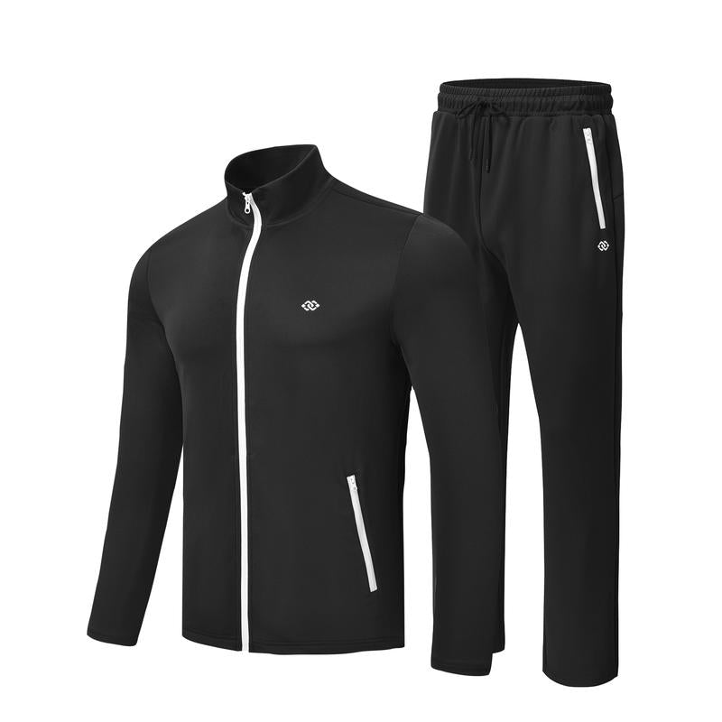 Mofiz Mens Tracksuit Jogging Warm up Full Zip Runningsweatsuit Comfortable Outfits Casual Athletic Pants Full Zip Jacket 2 Piece