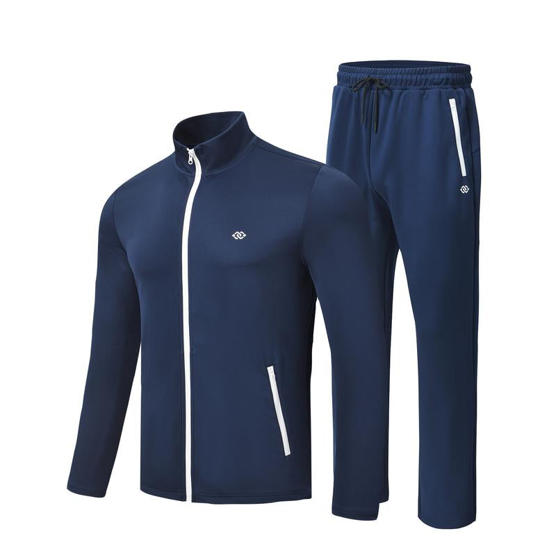 Mofiz Mens Tracksuit Jogging Warm up Full Zip Runningsweatsuit Comfortable Outfits Casual Athletic Pants Full Zip Jacket 2 Piece