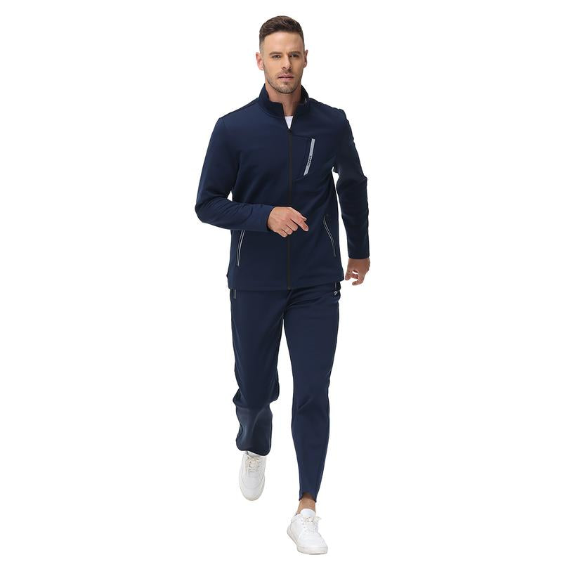 Mofiz Mens Tracksuit Jogging Warm up Full Zip Runningsweatsuit Comfortable Outfits Casual Athletic Pants Full Zip Jacket 2 Piece