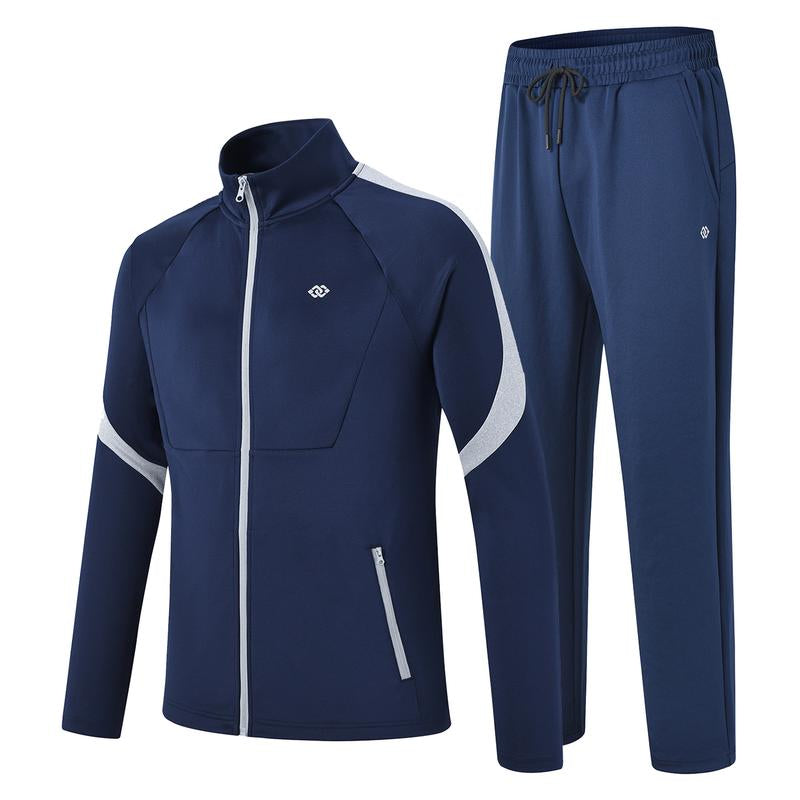 Mofiz Mens Tracksuit Jogging Warm up Full Zip Runningsweatsuit Comfortable Outfits Casual Athletic Pants Full Zip Jacket 2 Piece