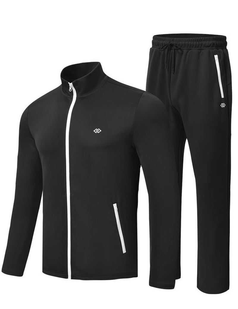Mofiz Mens Tracksuit Jogging Warm up Full Zip Runningsweatsuit Comfortable Outfits Casual Athletic Pants Full Zip Jacket 2 Piece